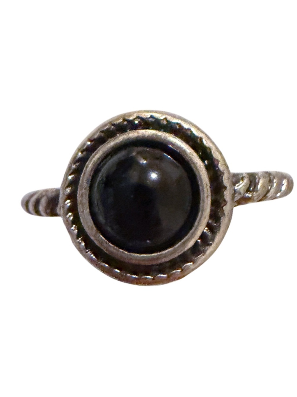 🛍️3/$20🛍️ Sterling Silver Black Stone Round Ring